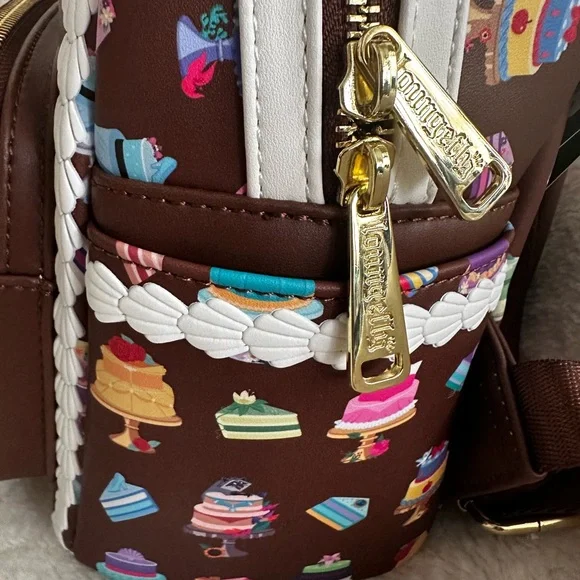 Disney Princess Dessert Cakes Loungefly Mini Backpack and Wallet Set: NWT - Picture 11 of 16